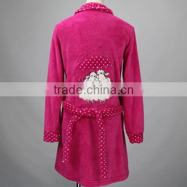 2016 plus size fashion pink lovely women mature best selling long wholesale nightgowns