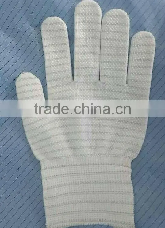 ESD 13 guage nylon glove with pvc dots