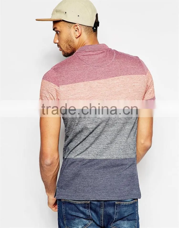 High quality Customized polo shirt design with combination, summer fashion men's four color polo shirt design with combination.