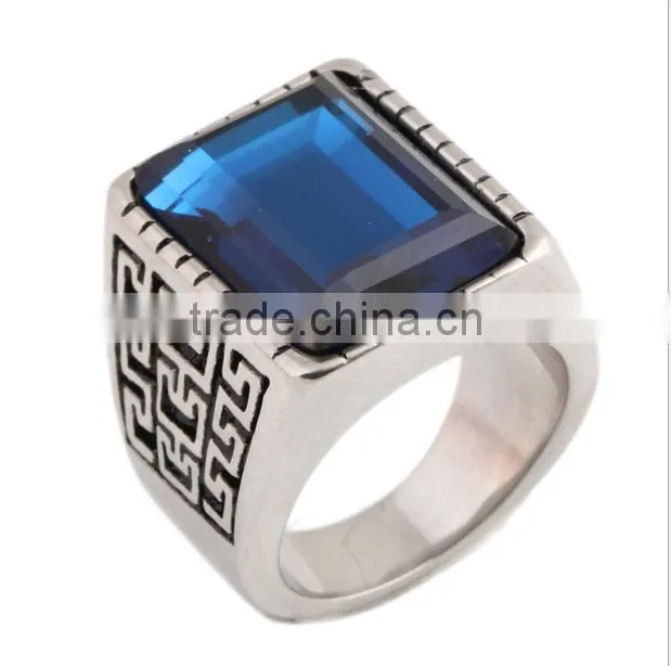 Custom logo big skull mens rings high end titanium steel skull rings for night club