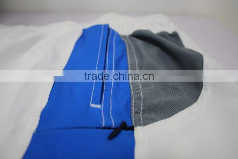 2016 WHOLESALE OEM SUBLIMATED BEACH WEAR SWIMMING TRUNKS WITH TRANGLE MESH LINER