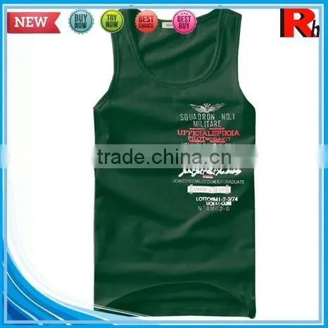 Alibaba china custom wholesale polyester screen printed tank tops