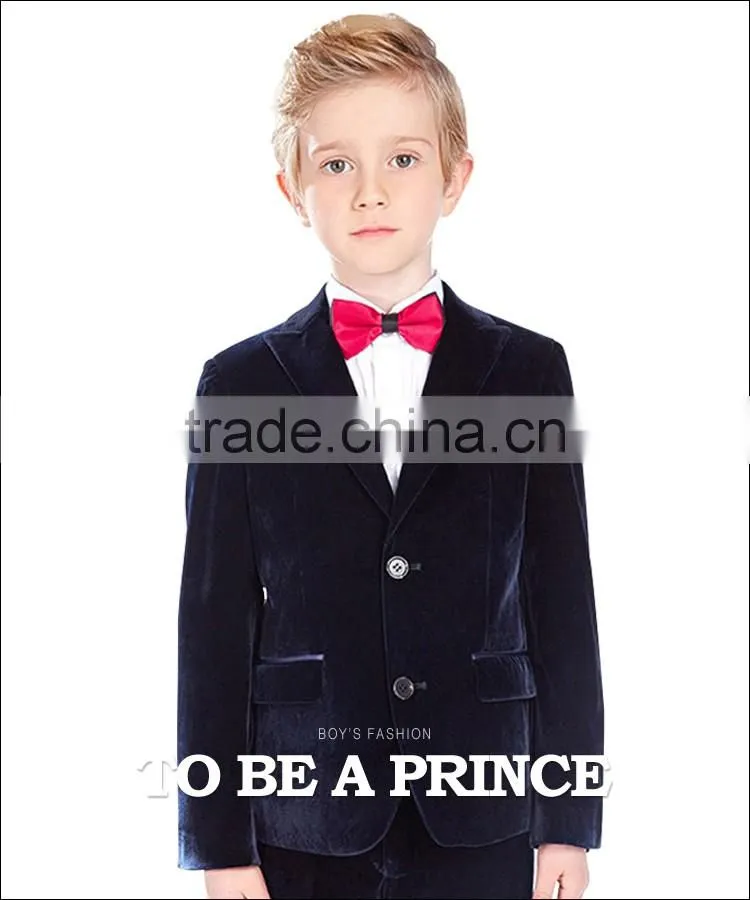 ELPA 2016 fancy children suit warm 3 piece velvet boys casual suit