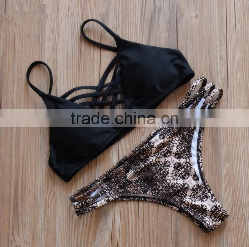 M664 dingyang fashion 2016 wholesale floral print hot bikini