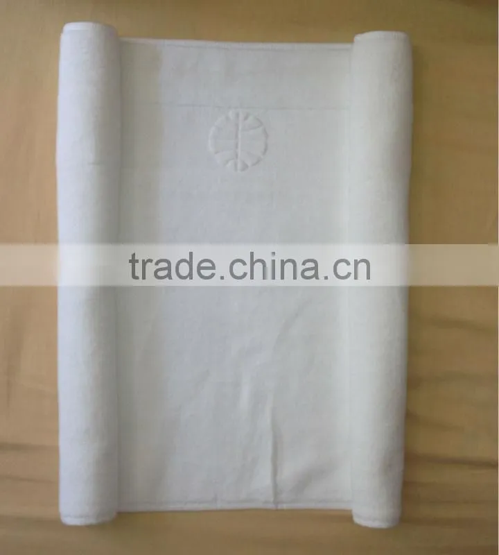 hotel towel floor mat