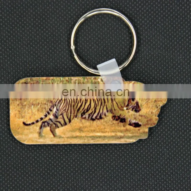 DIY sublimation heat transfer MDF blank key chain of 12 Chinese zodiac signs