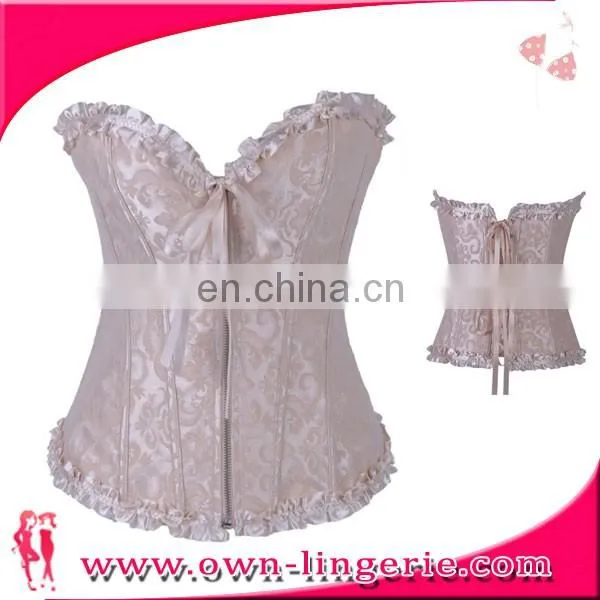 2017 instyle wedding tops bustier zipper slimming waist training corset