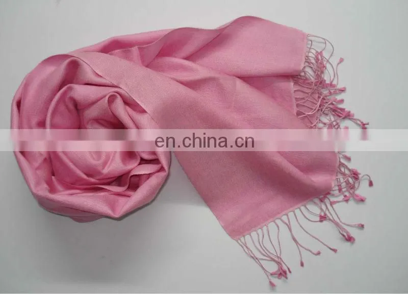 Plain Silk Pashmina Wool Shawls & Scarves
