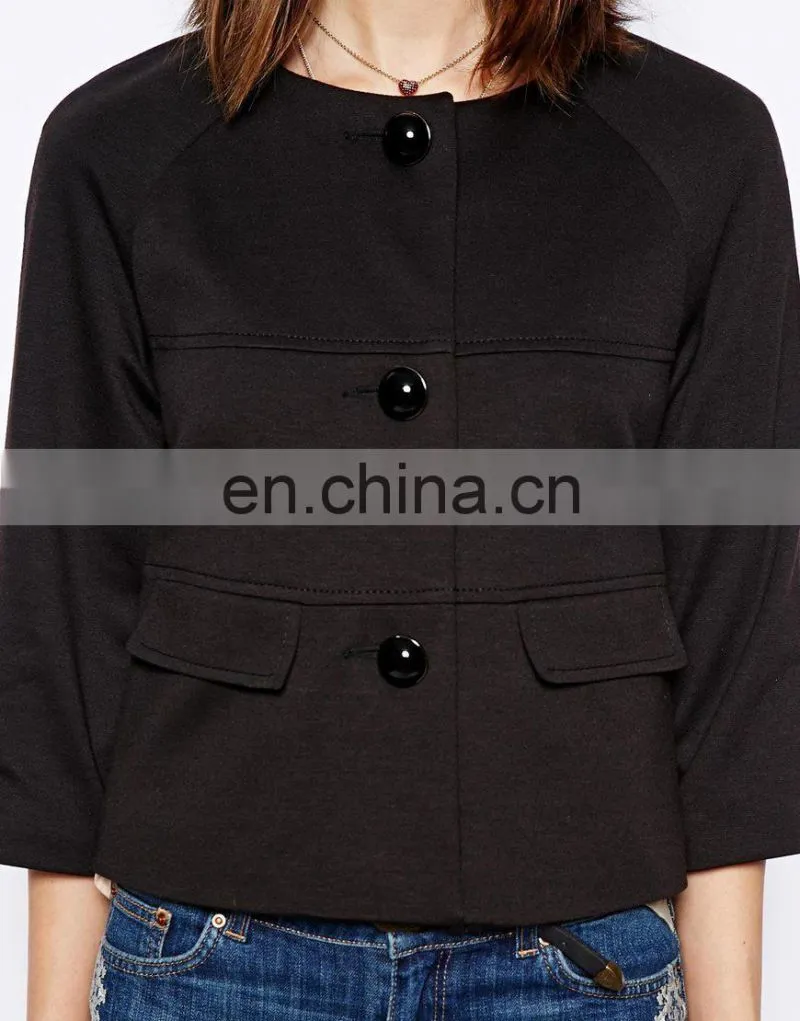 Coat clothes guangzhou coat women in turkey pastel palm black blazer