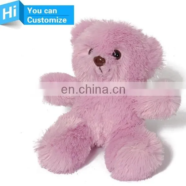 mini teddy bear key chain/stuff toys light brown/brown/white 10cm