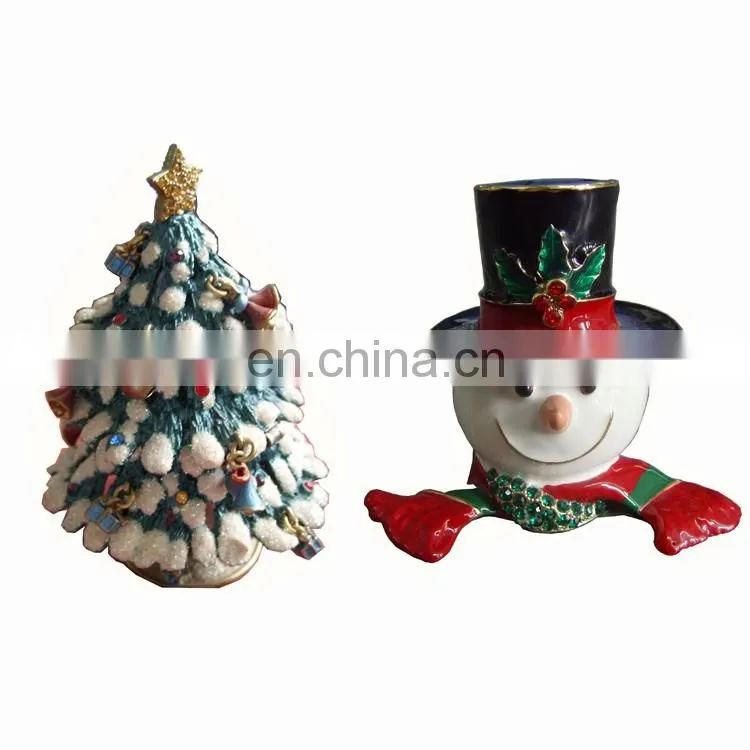 High quality christmas gift round tin box christmas jewelry boxes wholesale make in China