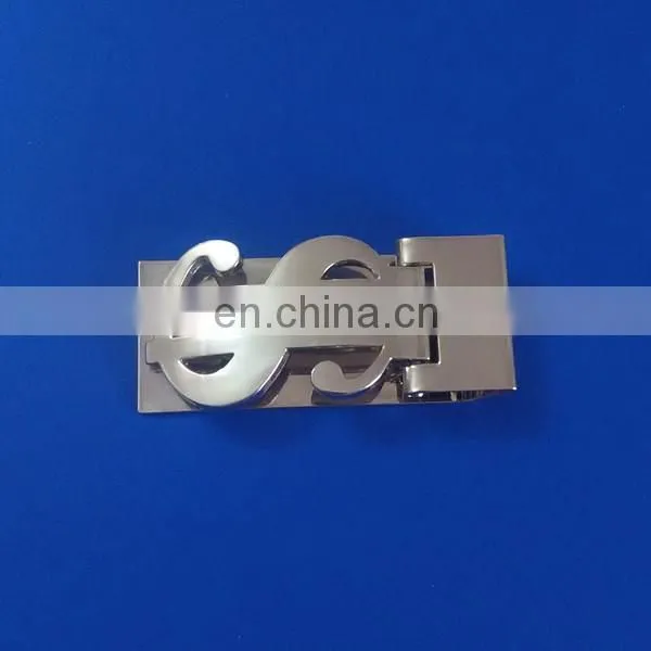 Metal spring loaded money clip with custom design