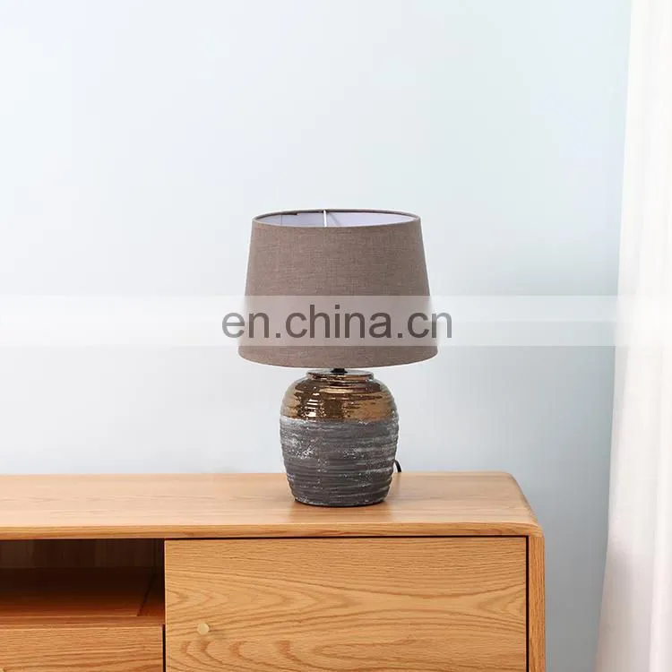 China wholesale cheap durable living room retro table ceramic lamp for reading