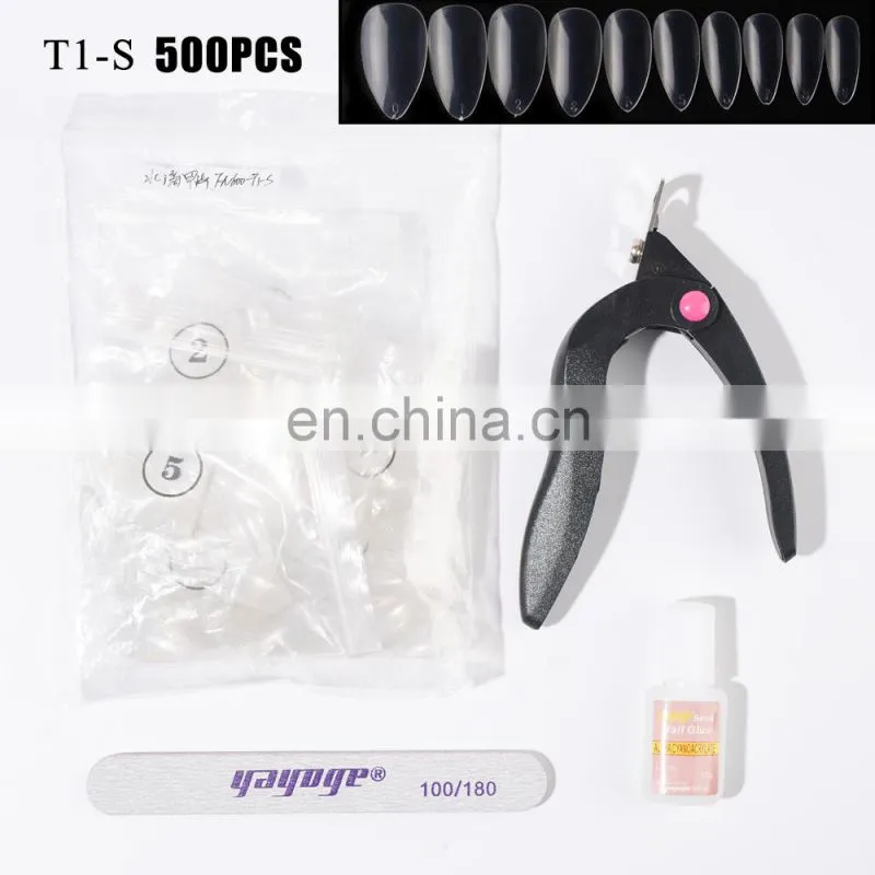 Nail Art Accessary Press On Children Nail Tips Half Cover Kit