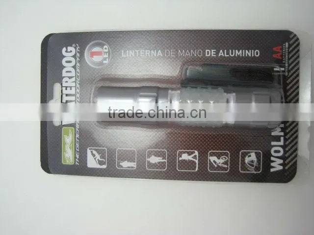 High power pocket straw hat aluminum mini LED flashlight