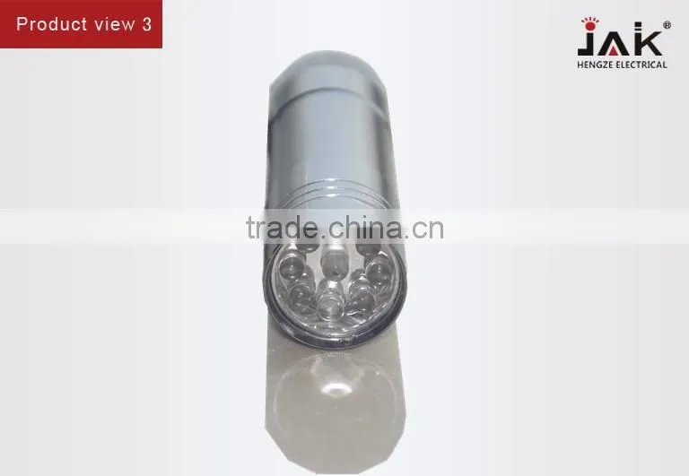 JAK HF1203 Shockproof 9 LED Aluminium Flashlight