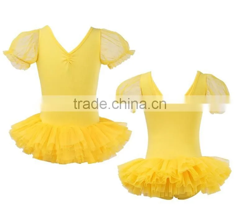 Camisole Leotard with Romantic Ballet Performance Tutus Dress Girls