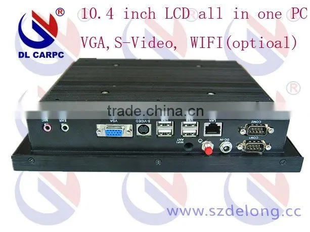 10.4'' waterproof all in one touch screen car pc/ Inter Atom N270 1.6GHz CPU