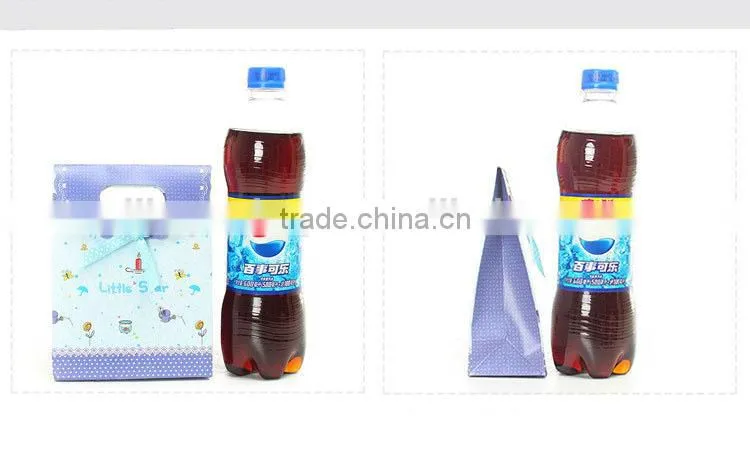 blue button closure fancy wedding flavour paper gift bag