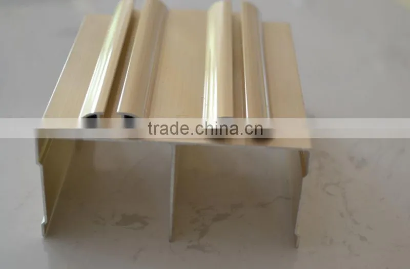 Aluminium frame for wardrobe sliding door hardware anodizing colored finish