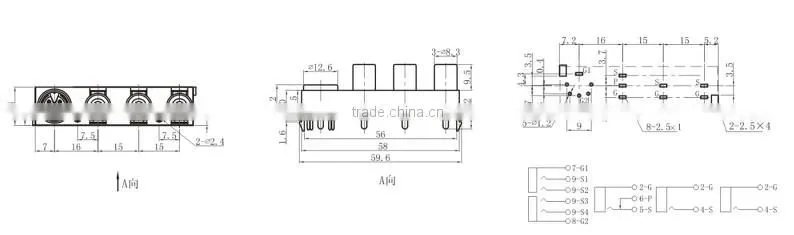 Multiple AV Jack TV Connector