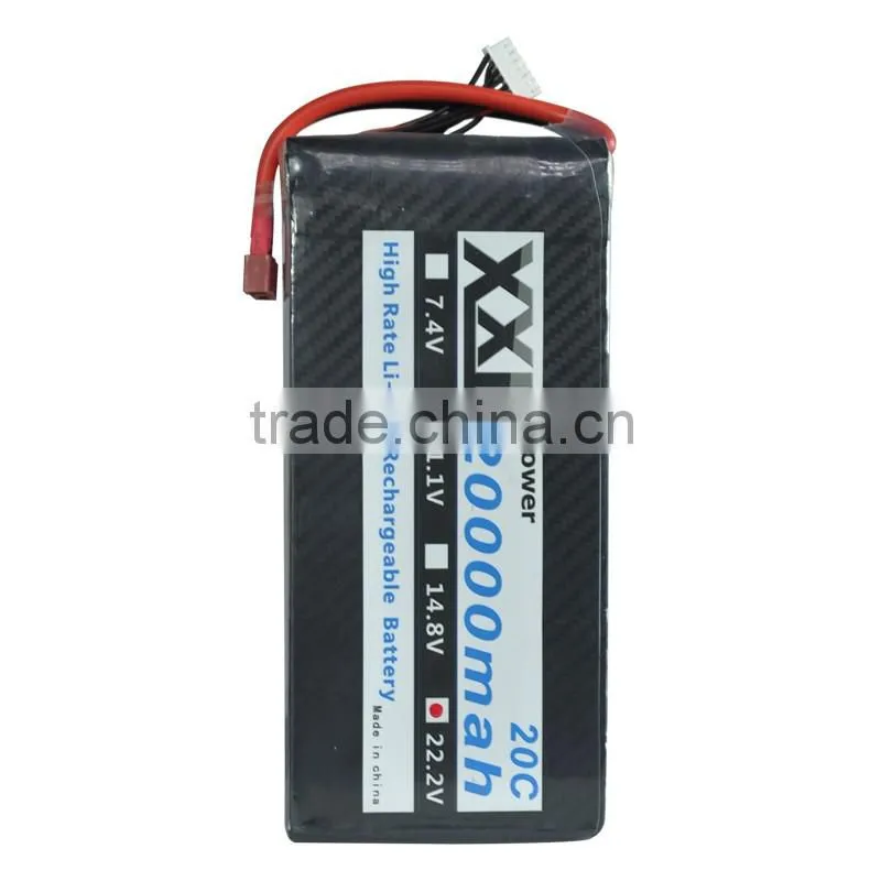 Universal rechargeable lipo battery 20000mah 22.2v 6s 20c lipo battery