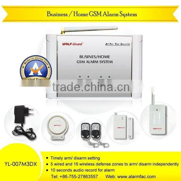 latest gsm alarm system 12v wireless gsm mobile alarm system wireless cdma Business/Home GSM Alarm System YL-007M3DX