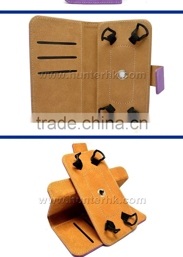 Wallet Rotating Universal Case For Mobile Phone Size