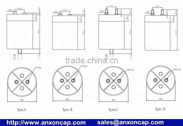 Direct cross to PK16 XC E50.N11-224NT0 1300V 215uF 215MFD 220uF 220MFD Induction Heating Capacitor