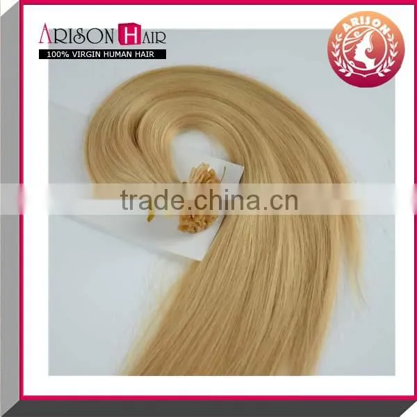 Color 16# Brazilian nail u tip hair extensions
