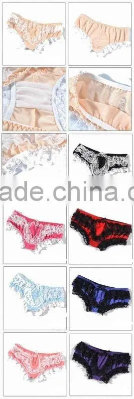 Hot sales newest sexy hot lacy transparent panties thongs women 6008