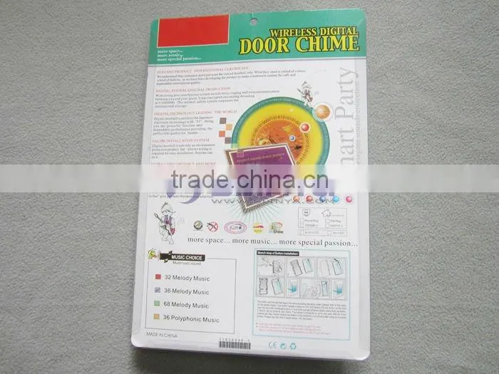 Flash light 32 Music Wireless Remote Control Door bell Chime Personal Alarm