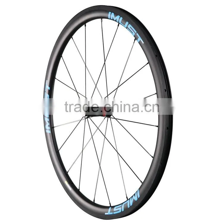 2016 Chinese New clincher Tubeless ready road rims 25mm wide road bicycle carbon wheels 38C-TL