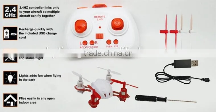 4CH nano rc mini quadcopter toy for wholesale with LED light