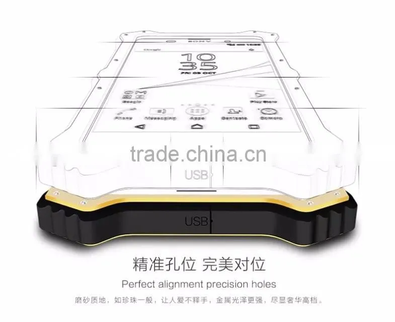 Love Mei MK2 Series Metal Aluminum Phone Cases Cover Flip Leather Shockproof Case For Sony Xperia Z5 TB-0152