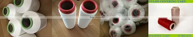 polyester spandex 75/30 covering/polyester crimp elastic yarn knitting weaving use