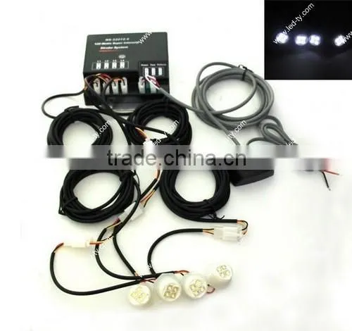 120W 16LED Bulbs Hide-A-Way Emergency Hazard Warning Strobe Amber Light Kit