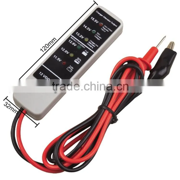 12Volts DC LED Digital Battery and Alternator Tester with 6 Led lights Display Indicates Condition