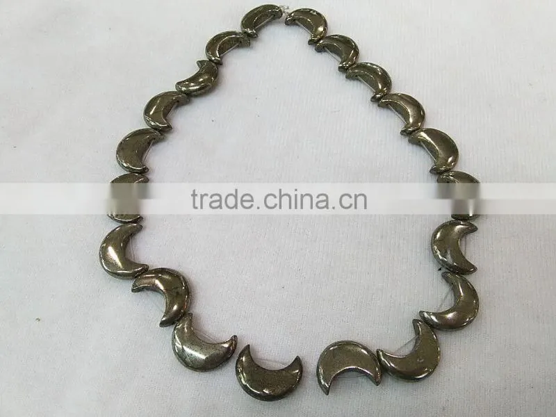Cabochon Golden pyrite top drill for necklace decoration factory made
