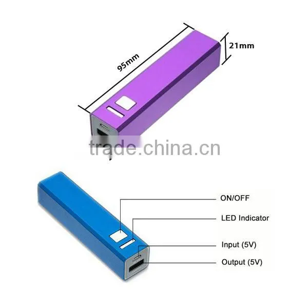Portable Small Multi- Color 1800mAh Power Bank External Battery Charger USB