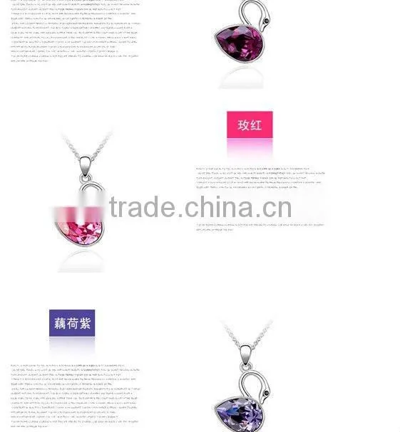 jewelry crystal animal necklace