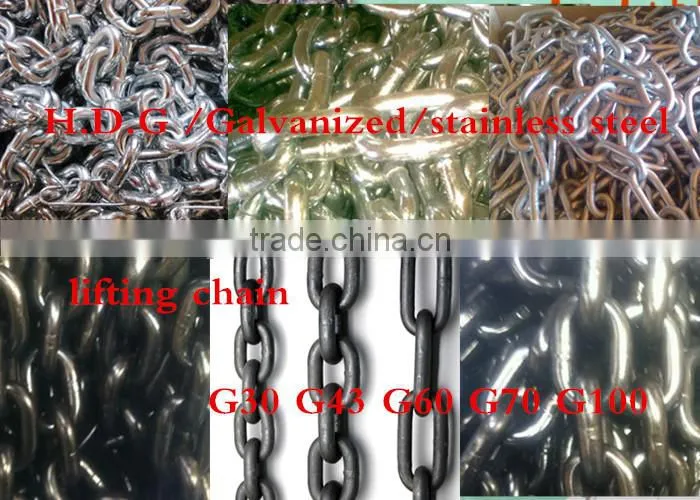 2015 color painted cargoand container lifting chain with eye grab hook