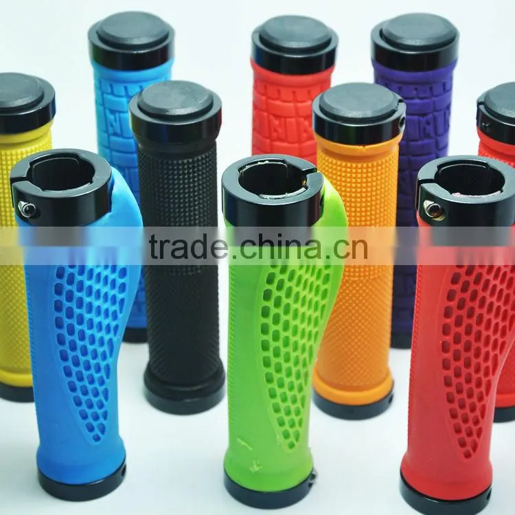 famous brand good quality EN certification rubber pvc TPR lock on rings mtb down hill bmx bike grip