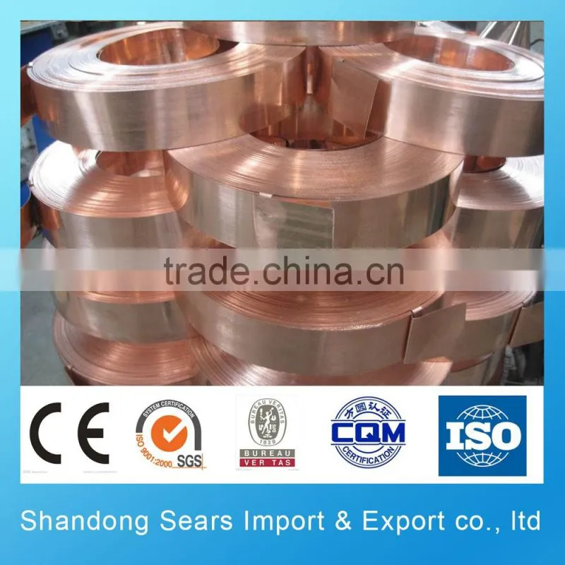 High quality tinned copper strip earthing copper strip price of copper strips