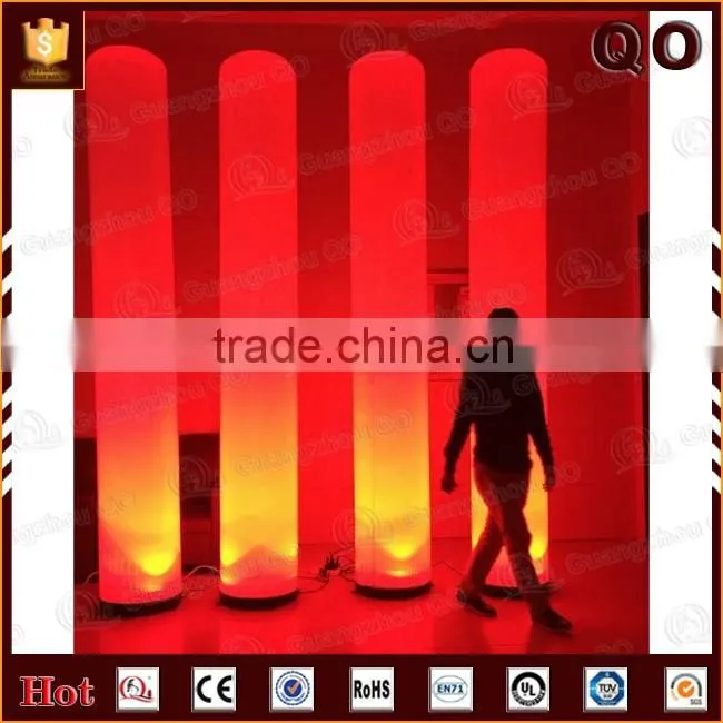Outdoor and indoor decoration inflatable lighting pillar for wedding