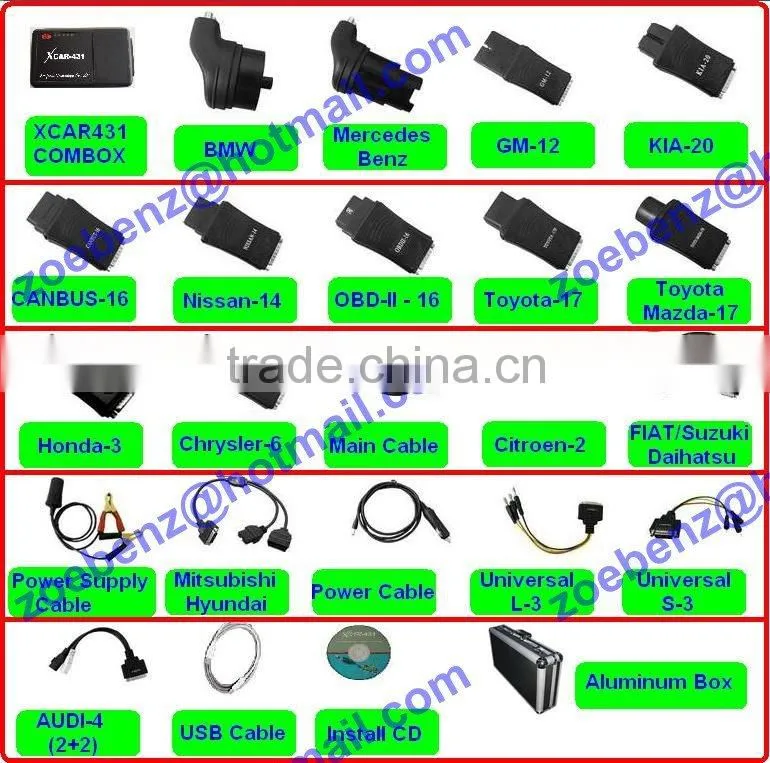XCAR 431 X-car 431 x car 431 XCar 431 Universal Diagnostic Auto Scanner