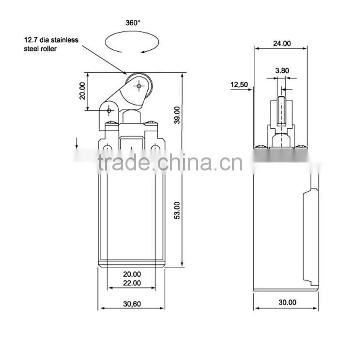 Roller type Limit Switch 10A 250VAC Safety limit switch suppliers