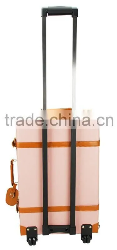 2016 vintage girl brown luggage case travel luggage