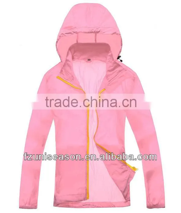 Custom windbreaker jacket for woman pink
