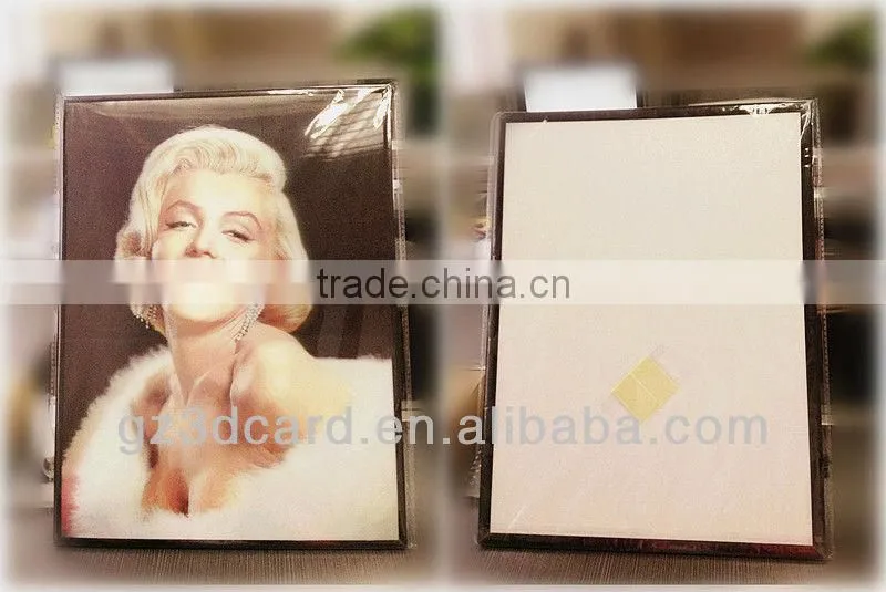 Custom PET/PP/PS lenticular 3D framed pictures